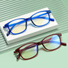 New anti-blue light eye protection flat lens TR90 retro glasses frame finished myopia glasses men's glasses frame