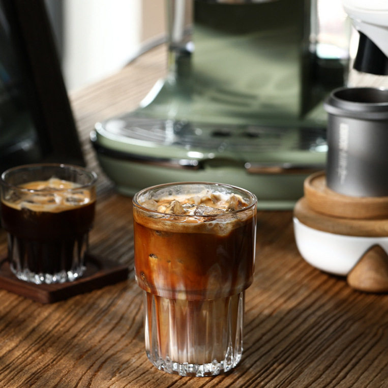 Thickened Glass Whisky Creative Cocktail Wine Glass Beer Glass Water Cup Coffee Cup Vintage Vertical Pattern Cup