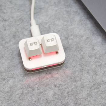 Copy and Paste Small Keyboard Mini One-Click Custom Shortcut Rgb with Light Hot-Swappable Black and White Financial Keyboard Factory