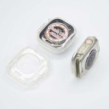 For Apple Watch Apple Watch S8 Ultra Protective Case tpu Hollow Half Soft Case Silicone