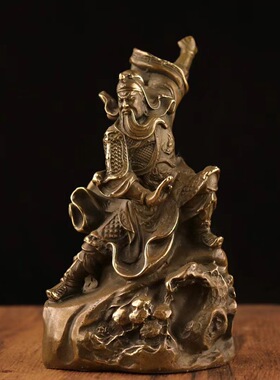 仿古铜关公关二爷大号摆件铜武财神家用客厅关羽武圣关公商务礼品