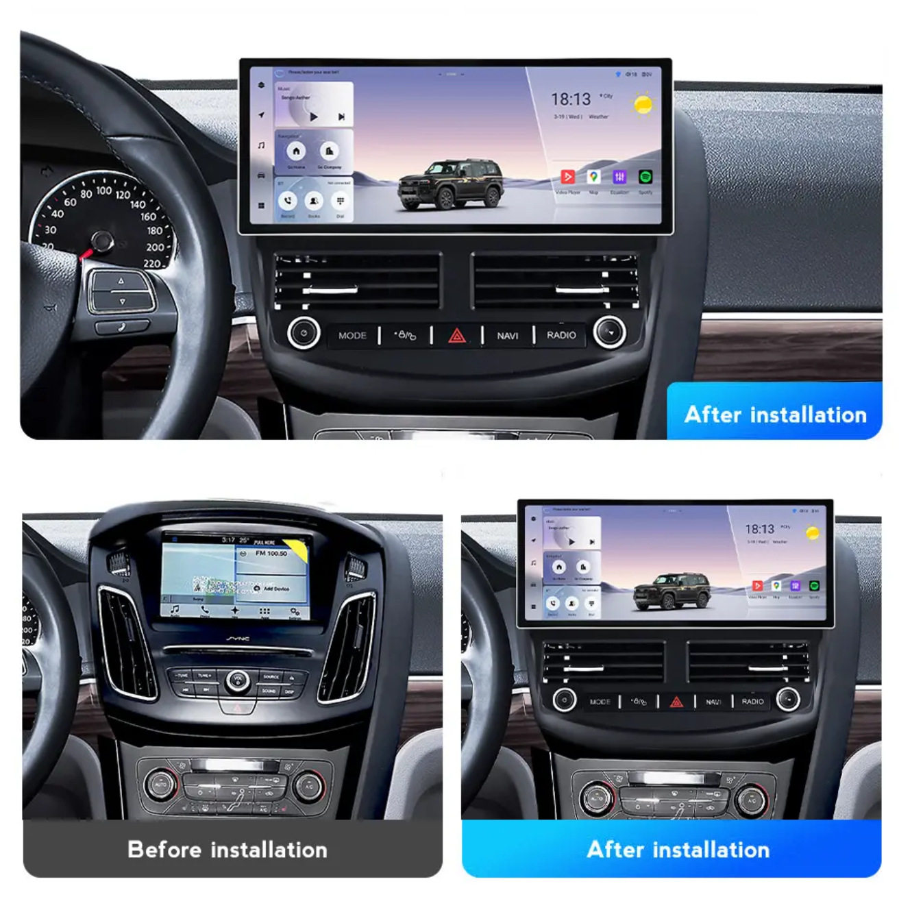 Suitable for 12-18 Ford Focus 12.3inch Car Android Large Screen Navigation Bluetooth Gps Player Dvd