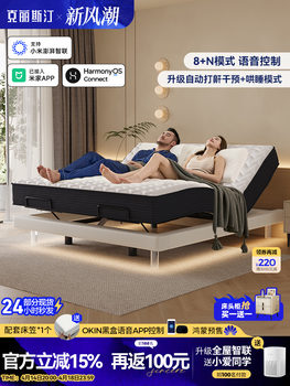 ♡ Elderly People's Power-Assisted Smart Electric Bed Frame Multi-Functional Suspended Bedside-Free Double Bed Lift Mattress