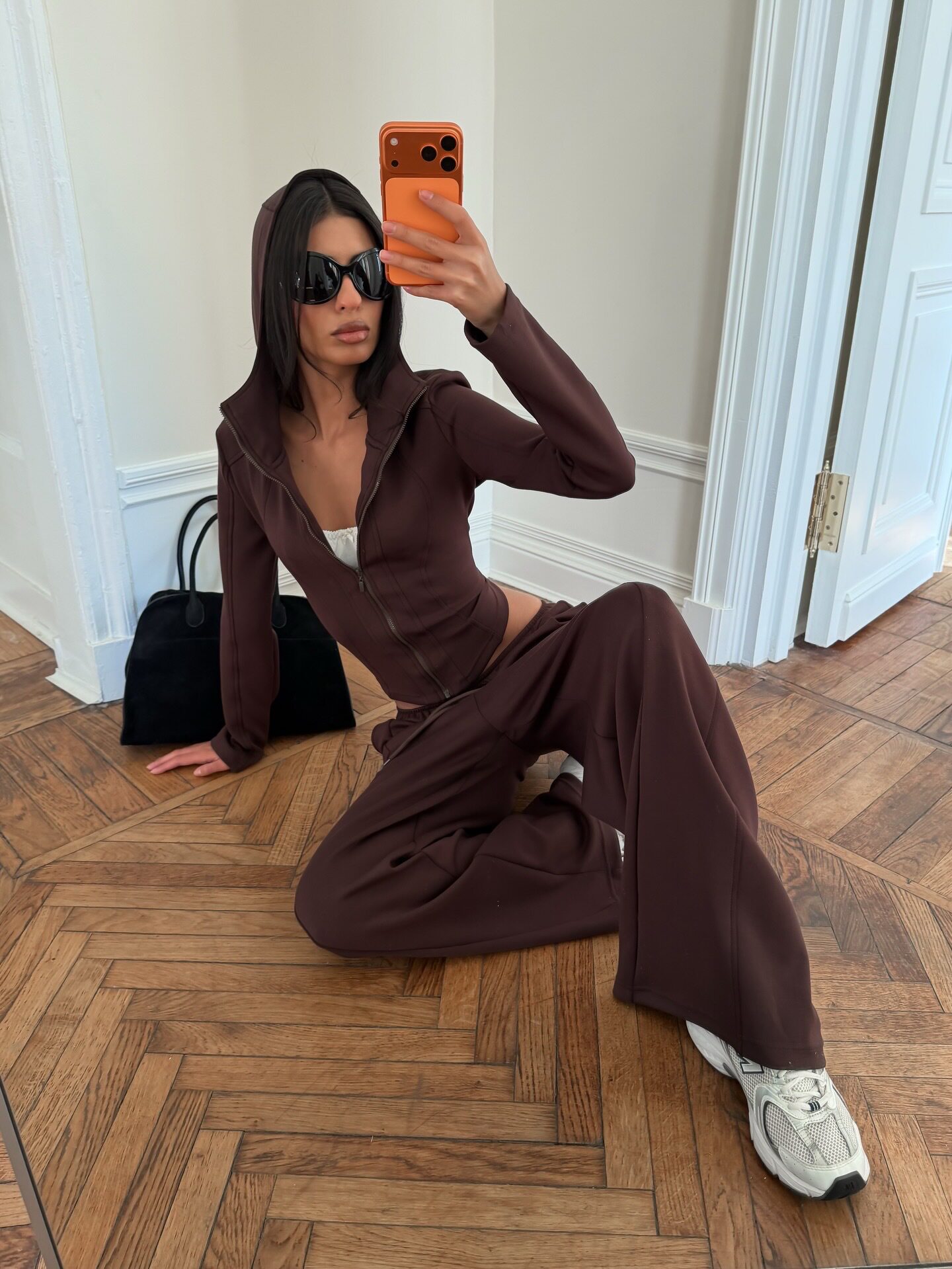 Womens Hooded Zip Up Sweatshirt Set Slim Fit Top Loose Casual Pants Autumn Fashion Outfit Wholesale Available