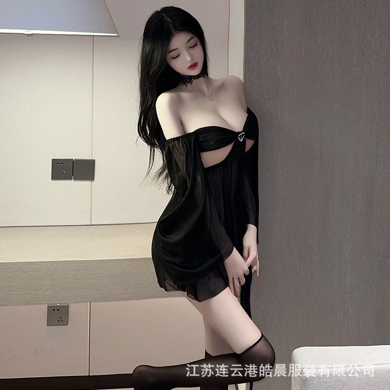 林林婷情趣内衣女透视网纱性感诱惑火辣开档睡裙大码激情睡衣2711