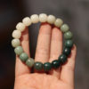 Natural gradient sunny water Bodhi root bracelet weathering White Jade Bodhi Buddha beads Wenwan Bodhi round finger bracelet wholesale
