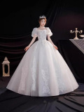Свадебное платье Qi Di bride, новый стиль, шлейф, простая атмосфера, стиль принцессы, французское легкое свадебное платье для беременной женщины, маленькое свадебное платье 2025