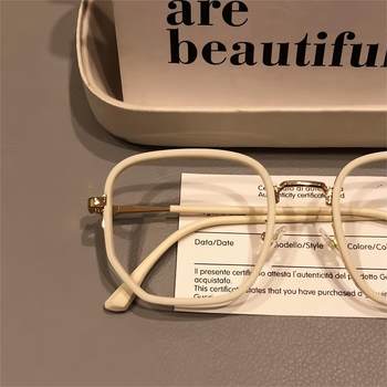 Xiaohongshu same style Internet celebrity glasses frame female cream sweet style plain frame anti-blue light glasses can be equipped with myopia glasses