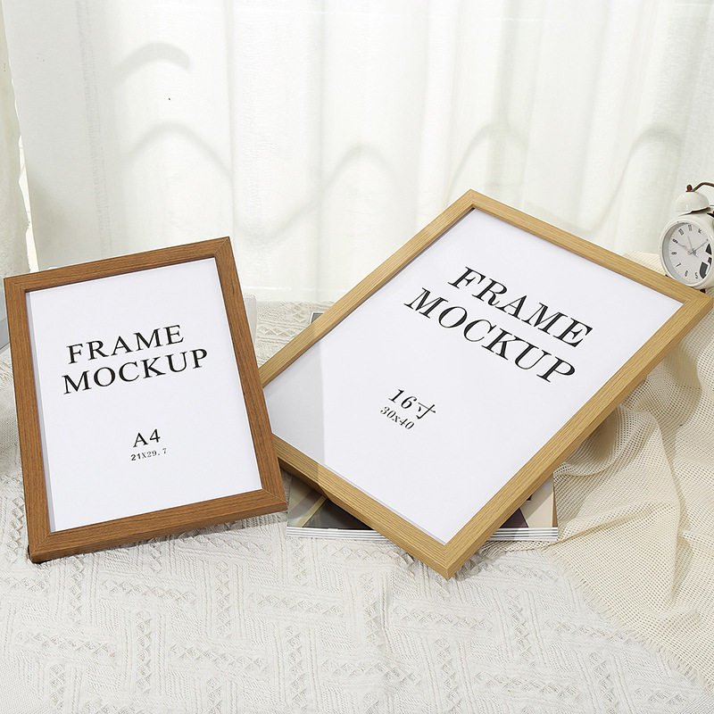 Wooden photo frame table wholesale jigsaw frame A3A4 simple wall frame 4K8K creative photo wall