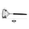 Factory direct three-head long handle BBQ multi-function spring cleaning brush with shovel stainless steel barbecue stove brush