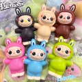 Original leather labubu [12cm] mixed hair mesh bag