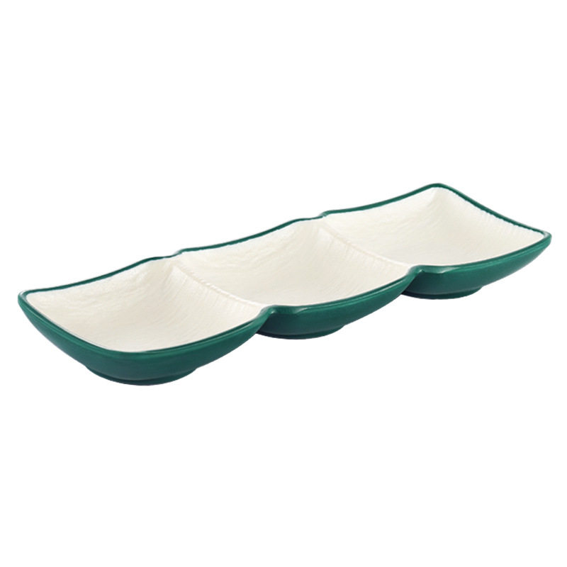 Melamine flavor dish seasoning dipping sauce dish hot pot barbecue shop commercial plastic double grid two or three grid dish small dish dish