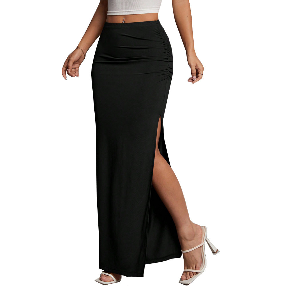 Elegant High Slit Midi Skirt Slim Fit Versatile Style Summer Essential Wholesale Available factory direct