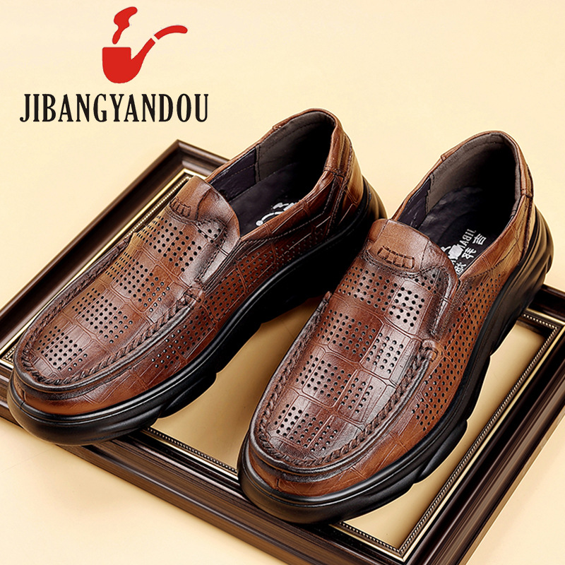 Giày Dép Sandal Nữ Chất Liệu Da Bò Cao 4cm Đế Mềm