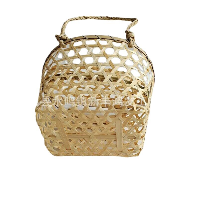 Handmade Bamboo Egg Basket Hollow Bamboo Basket Hairy Crab Tea Walnut Native Product Packaging New Year Goods Hand Basket