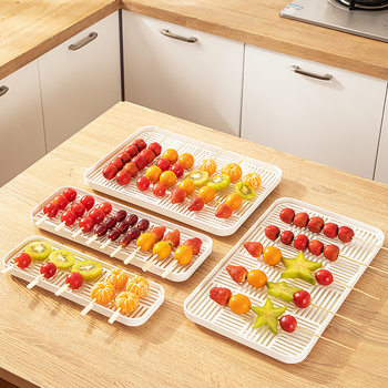 Plastic Display Tray for Candied Hawthorn with Filter, Non-Stick Tray for Commercial Use, Popular Small Skewer Tray for Candied Hawthorn