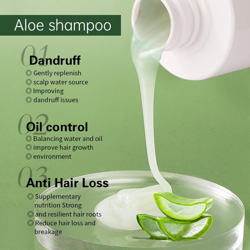 Cross-Border Herbal Aloe Vera Shampoo and Conditioner, Gentle Nourishing Fragrance, Refreshing Shampoo, Full English Foreign Trade Wholesale
