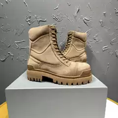 2026 Autumn/Winter Round Toe Mid-Calf Adhesive Boots in Stock Large Toe Men's First Layer Cowhide Men's Ankle Boots Martin Boots