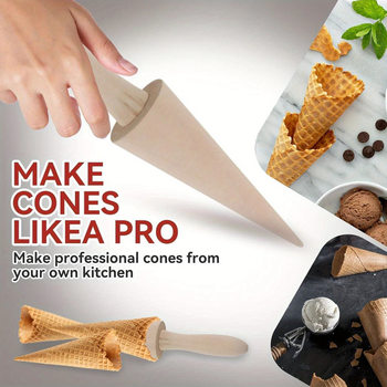 Ice Cream Powder Crispy Cone Egg Tray Black Charcoal Ice Cream Crispy Cone Waffle Crispy Ice Cream Tray Pizza Stick