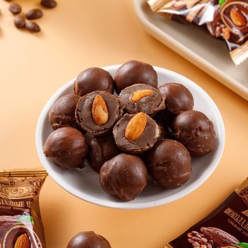 Russian-Style Almond Chocolate Filled Candy Chocolate Snacks Nut Chocolate Balls New Year's Goods