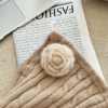 Korean-style autumn and winter mink hair rose brooch temperament all-match collar pin clothes scarf accessories sweater coat pin