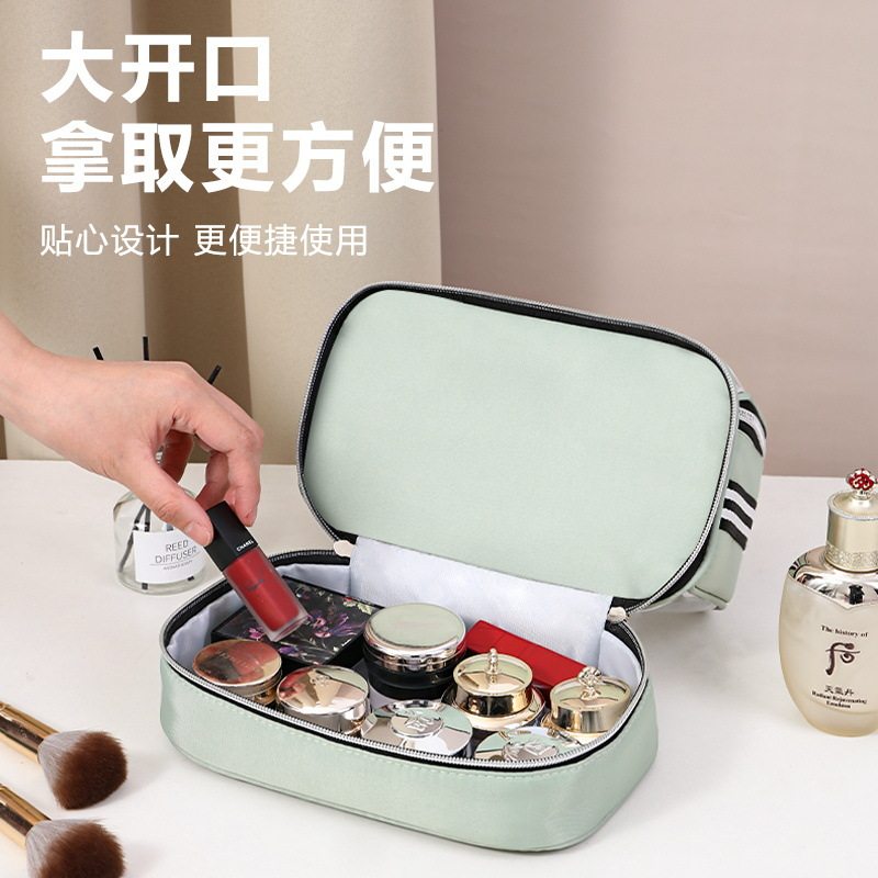 Dry and Wet Separate Wash Bag Women's Portable Waterproof Cosmetic Bag Cosmetic Finishing Swimming Fitness Bathroom Transparent Storage Bag