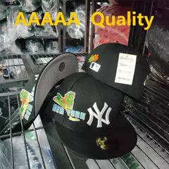 Cross-Border 5A High-Quality Fully Enclosed Non-Adjustable Embroidered Baseball Cap Foreign Trade Men's and Women's Sun Visor Flat-Brimmed Hat Wholesale