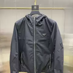 European New Style Slim-Fit Men's Jacket, Simple Solid Color Hooded Jacket, Men's Fashion Trendy Casual Windproof Top