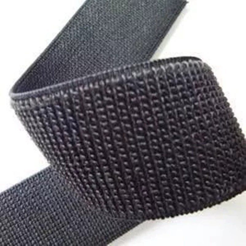 Black Nylon Elastic Band with Velcro Fastener, Sports Tie Strap, Non-Pilling Hook and Loop Tape, High Elasticity, Self-Adhesive