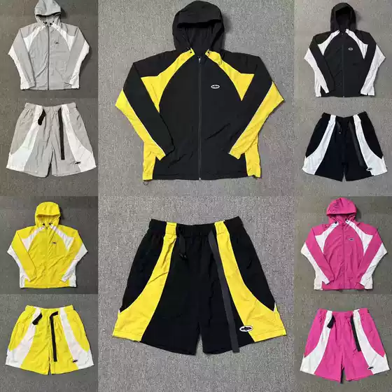 Devil Island 3M Reflective Splicing Functional Windbreaker Soft Shell Hooded Jacket Jacket Men's Trendy Brand Jacket WoMen's Sports
