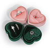 Kaito Heart-shaped Jewelry Box Velvet Ring Pair Ring Pendant Box Simple Exquisite Jewelry Storage Box with logo