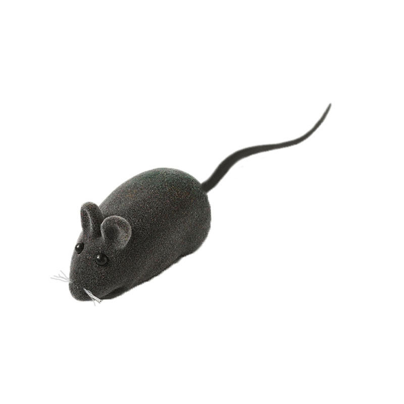 Wholesale pet sound toy cat and dog interactive simulation mouse vinyl flocking little mouse funny cat toy cross border