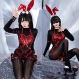 Сексуальное женское белье bunny girl с подвязанной грудью униформа для ночного клуба искушение горячая страсть свободный костюм SM рождественский цельный