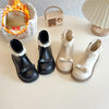 Girls' Shoes 2025 New Autumn and Winter Leather Boots Soft-Soled Princess Short Boots Kidsren's Boots Baby Fleece-Lined Style Boots