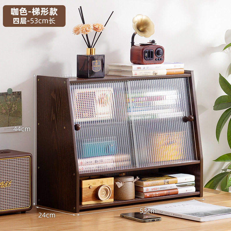 书柜置物架客厅带柜门储物柜一体格子柜展示柜落地多层组合柜书架