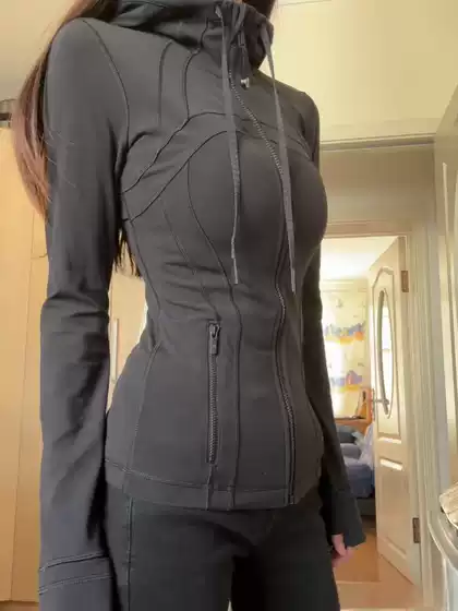 Lulu Original Label Same Style Define Hooded Yoga Jacket Women's Yoga Top Sports Fitness Running