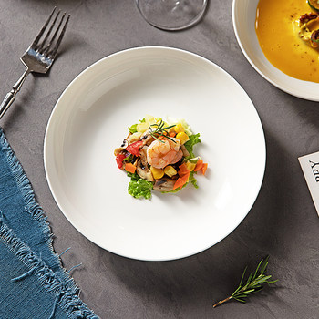 Modern Housewife White Ceramic Plate Household Dish 2025 New High-grade Bone China Tableware Dinner Plate Bowl Dish Plate