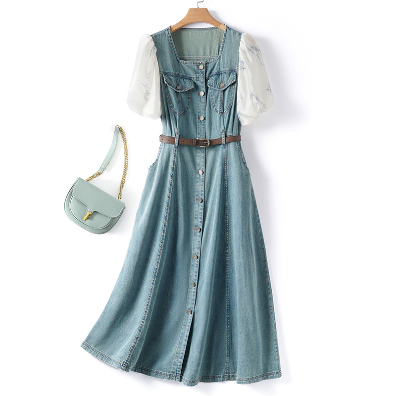 (Mới) Mã B2385 Giá 1440K: Váy Đầm Liền Thân Nữ Antdsh Thời Trang Nữ Chất Liệu Jean Bò G04 Sản Phẩm Mới, (Miễn Phí Vận Chuyển Toàn Quốc).