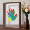 Cross-Border Handmade DIY Four-Slot and Five-Slot Acrylic Paint Family Handprint Photo Frame Couple Wooden Craft Gift Set