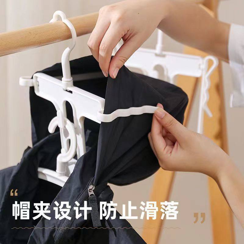 Sweater Hood Folding Hanger Student Dormitory Sweater Drying Rack Windproof Clothes Rack Turtleneck Sweater Support Hanger