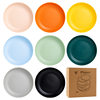 Customizable Cross-border Plastic Plate Household Drop-resistant Simple Tableware Plate Solid Color Small Round Plate High-value Commercial