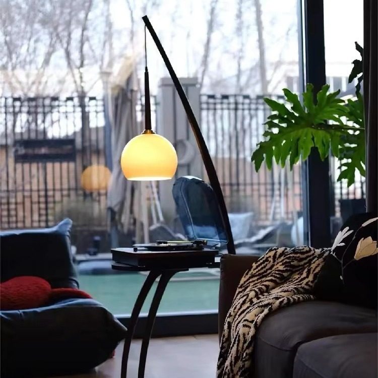 带桌置物柚子灯氛围灯钓鱼灯中古客厅卧室落地灯可旋转复古落地式,淘宝优惠券,粉丝福利购,淘宝优惠卷