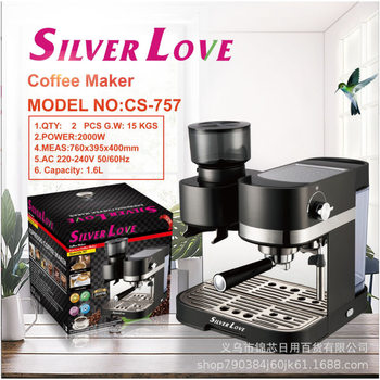 Foreign Trade Export Household Coffee Machine Espresso Coffee Maker Italian Semi-Automatic 1.6L Coffee Machine