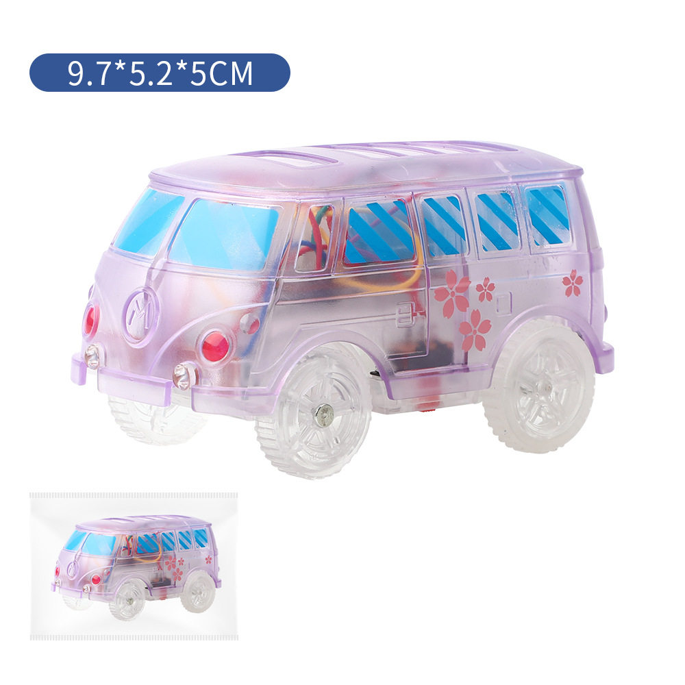 Electric transparent luminous track 5 lights car toy accesso...