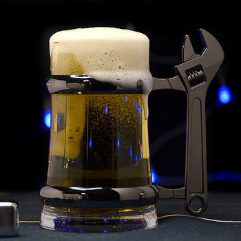 Creative Beer Cup Large Capacity Transparent Crystal Glass Wine Cup Set Bar Waistband Handle Distinctive Draft Beer Cup