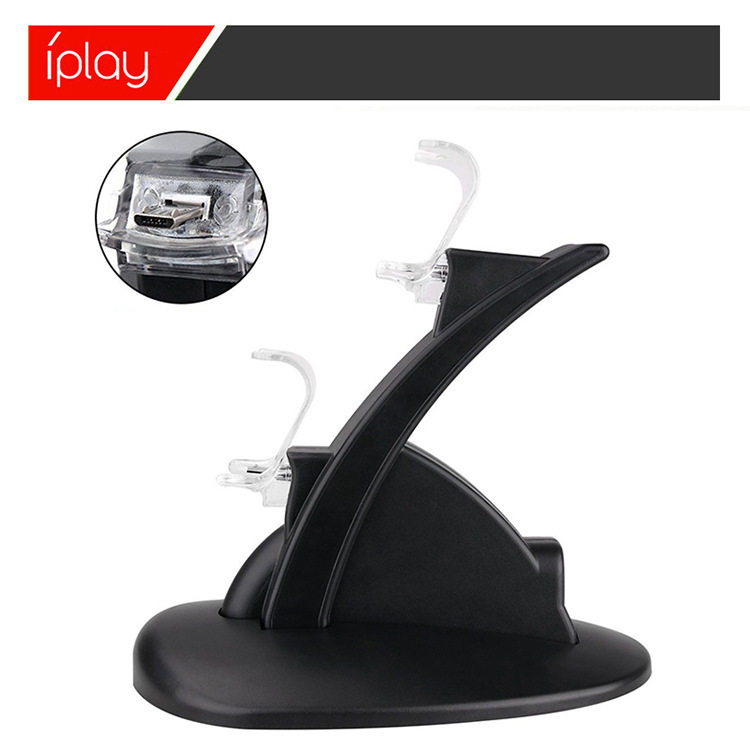 Factory direct PS4 handle double charging bracket ps4 handle charger PS4 blue light aircraft seat charging explosions