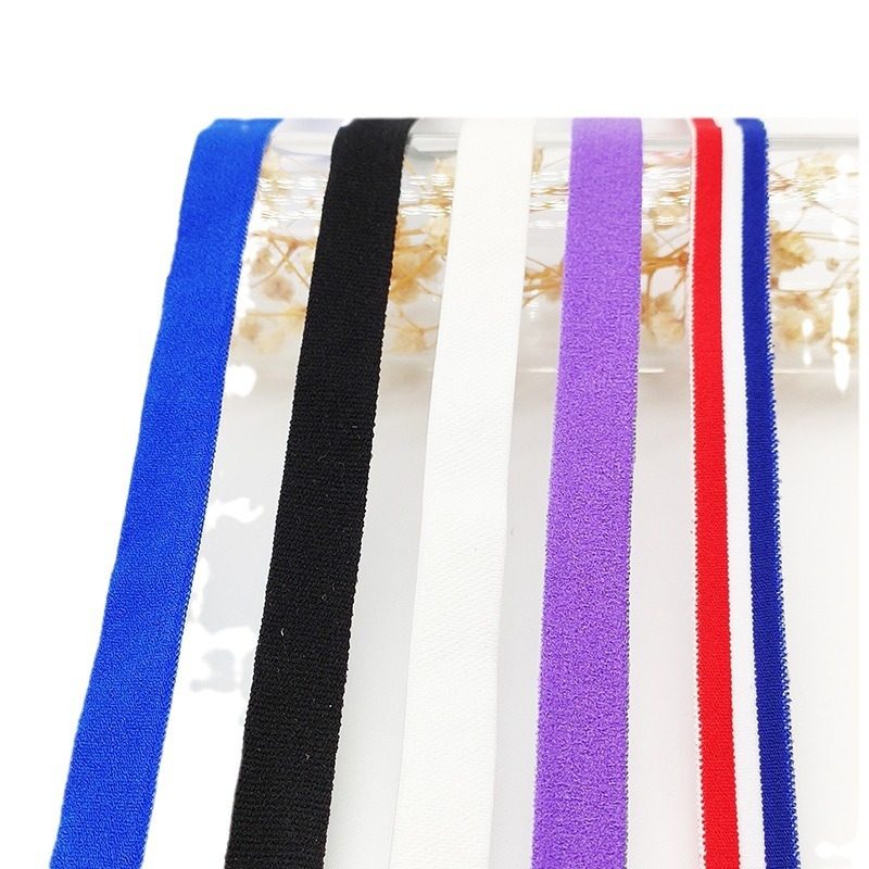 Custom-made stretch back collar edging webbing custom heat transfer embossed printed jacquard LOGO side molding