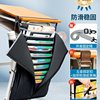 Hanging Book Bag Transparent Thickened Large Capacity Oxford Cloth Middle School Student Desk Book Hanging Bag Zipper Door Bookshelf Classroom Desk