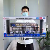 Двухэтажная полицейская машина, автобус, детская звуковая и световая полицейская машина, имитационная модель автомобиля, которая может рассказывать истории, детская модель автомобиля, трансграничная