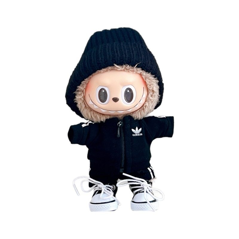 Rab cloth doll 17cm one or two generation sitting party vinyl doll adidas sports leisure suit